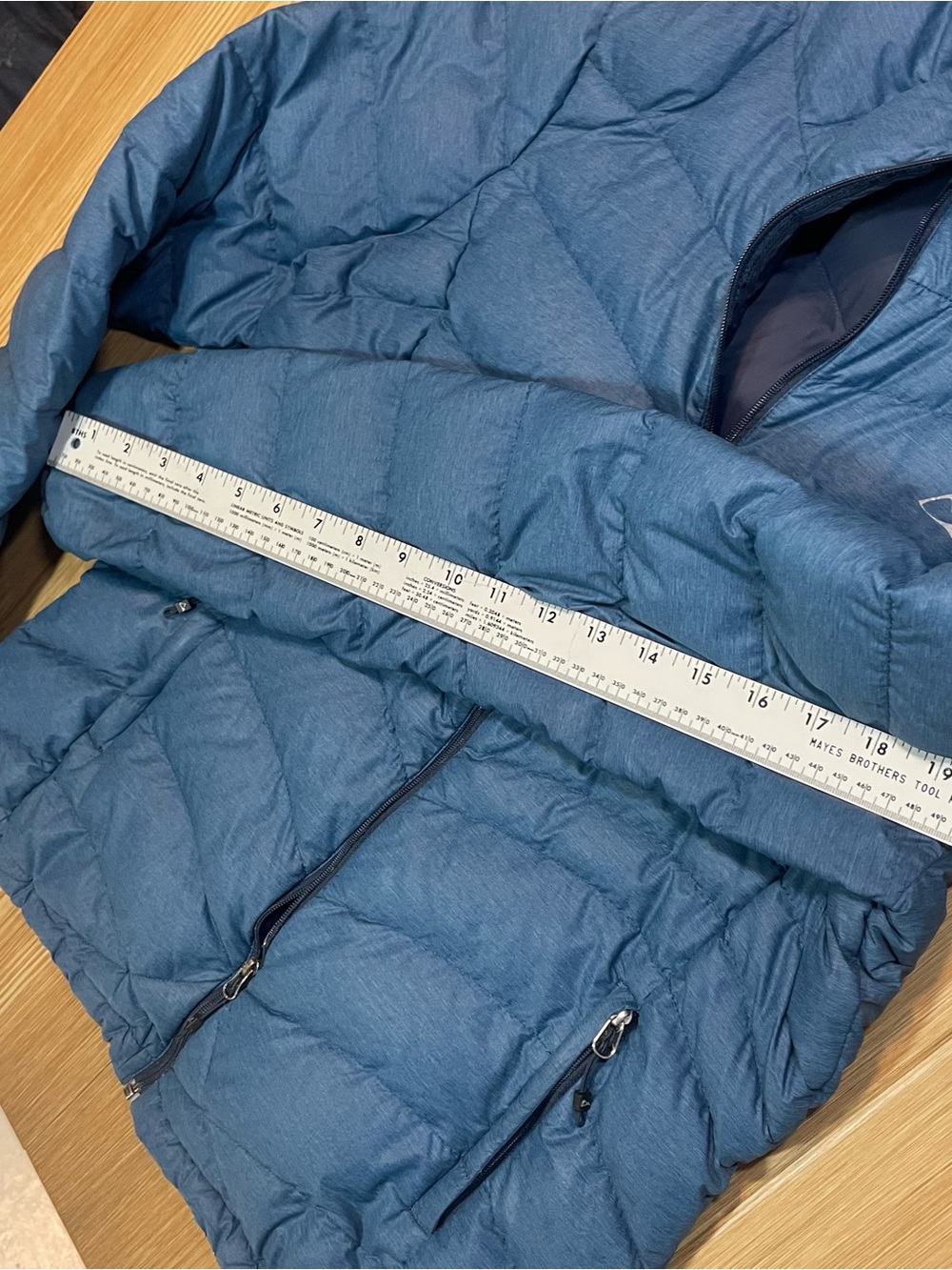 Paradox Duck Down Feather Light Packable Hooded Puffer Jacket Blue L - Picture 9 of 12